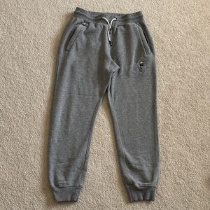 GOAT USA Men’s Gray Fleece Joggers with Embroidered Accent